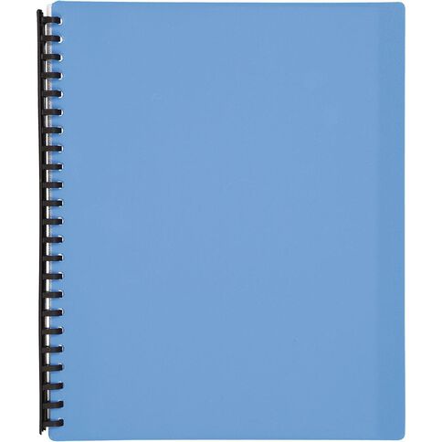 WS Clear Book Refillable 20 Leaf Blue Blue Mid A4
