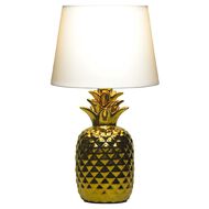 Living & Co Pineapple Lamp 38.5cm White Gold