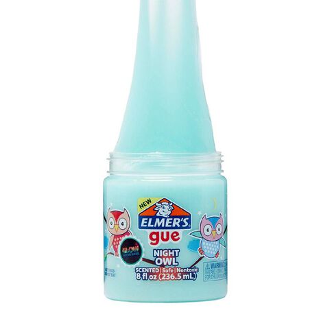 Elmer's Gue Premade Slime Night Owl Glow In The Dark Jar