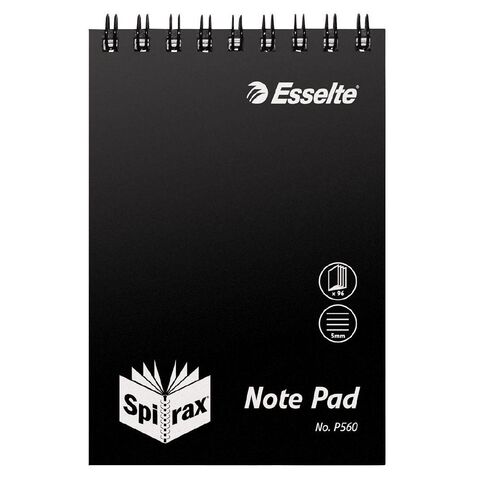 Spirax P560 PP Notebook 96 Pages Black
