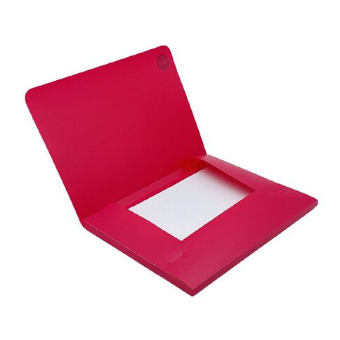 WS Document Wallet PP Elastic Closure Red A4