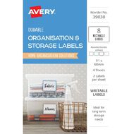 Avery Durable Handwritable Storage Labels 91mm x 68mm 8 Labels