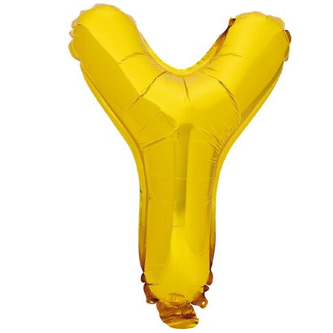 Artwrap Foil Balloon Y Gold 35cm