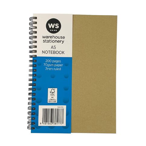 WS Notebook Wiro Kraft 200 Pages A5