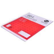 WS Exercise Book 8B4 7mm Ruled Spiral 50 Leaf Wiro Red
