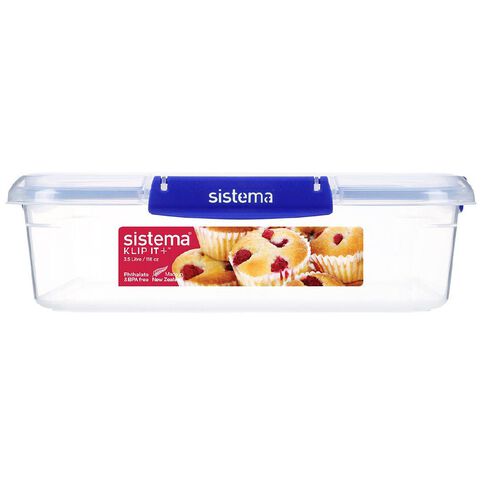 Sistema Klip It Plus Square Container Assorted 3.5L