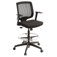 Media Lite Mesh Back Tech Chair with Arms and Footring Black