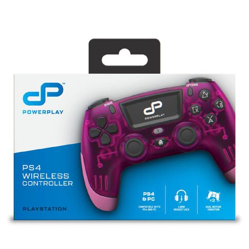 PowerPlay PS4 Wireless Controller Translucent Pink