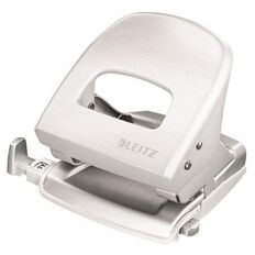 Leitz Metal 2 Hole Punch 30 Sheet Titan White