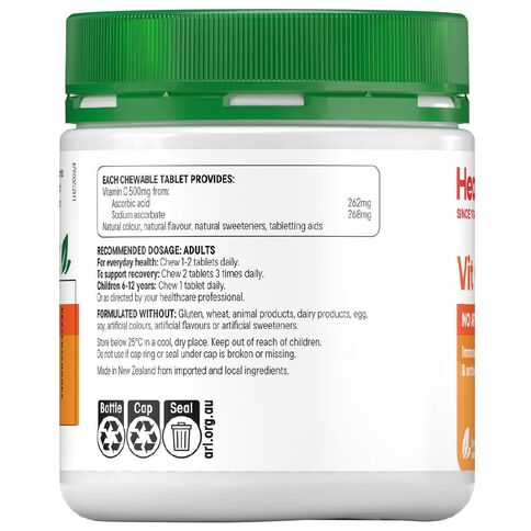 Healtheries Vitamin C 500mg Tablets Value Pack 200 Pack