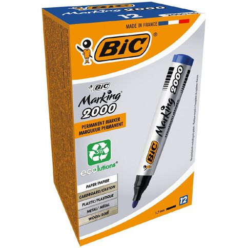 Bic Vivid Permanent Marker Blue 12 Pack