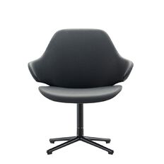 Konfurb Orbit Mid Back Pedestal Black Vinyl