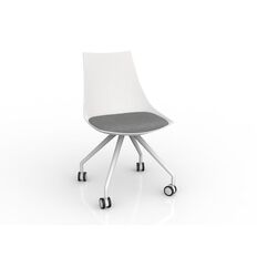Luna White Stone Chair Grey Mid