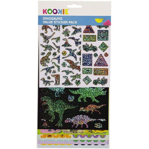 Kookie Sticker Value Pack 8 Sheet Dinosaurs
