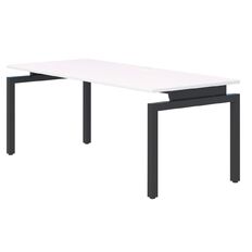 Accent Quick Ship Box Fixed Height Desk Black/Snow 1500 x 800