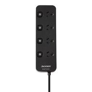 Jackson Surge Protected Powerboard - Switched 4 Outlet Black