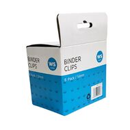 WS Binder Clips 6 Pack 51mm