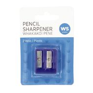 WS Pencil Sharpener 2 Hole Plastic Assorted