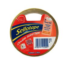 Sellotape Double Sided Tape 12mm x 15m Single Clear