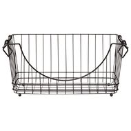 Living & Co Stacking Wire Basket Matte Black