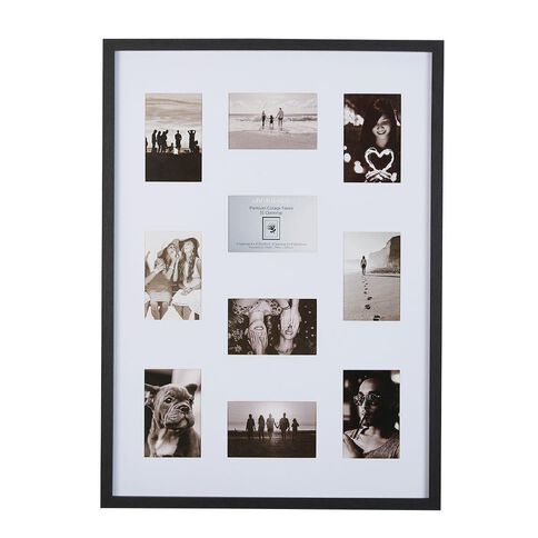 Living & Co Premium Collage Frame 10 Opening Black 4in x 6in