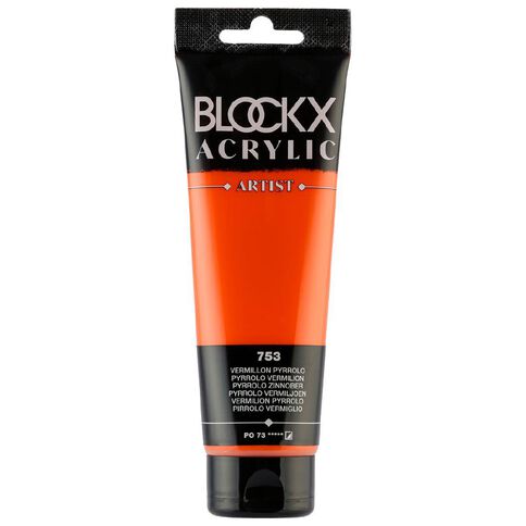 BLOCKX Acrylic Tube Vermilion Pyrrolo 120ml