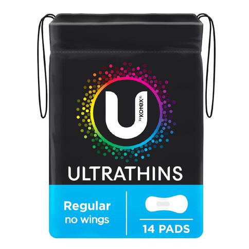 U By Kotex Ultrathin Pads Regular No Wings 14 Pack