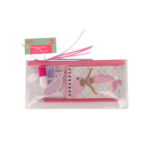Uniti Kids Pink Mermaid Stationery Set