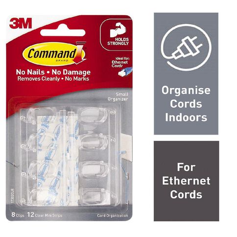 Command Small Cord Organizers with Strips