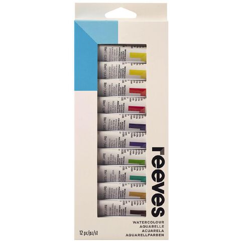 Reeves Watercolour Paint Set 12ml 12 Pack