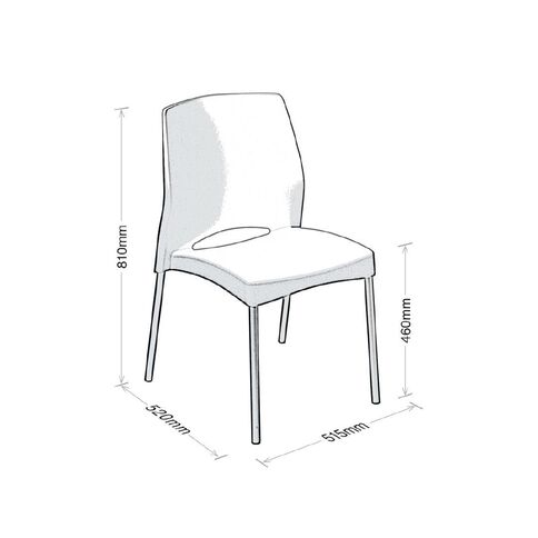 Eden Pop Indoor/Outdoor Stacker Chair Black
