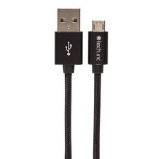 Tech.Inc Micro USB Cable Braided 1.2m Black