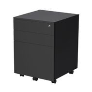Firstline 3 Drawer Metal Mobile Black