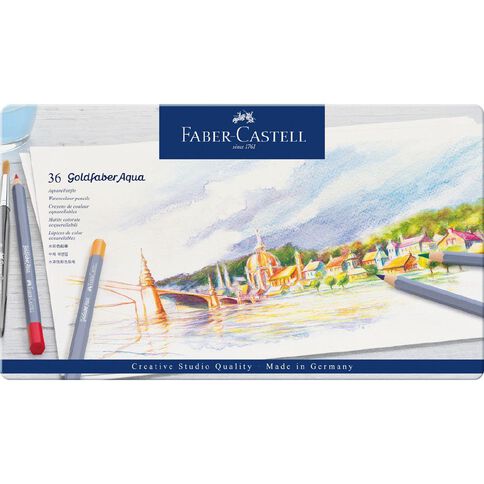 Faber-Castell Goldfaber Watercolour Pencils Tin of 36