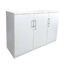 Zealand Sonic Credenza 1200w x 450d x 900h Locking White