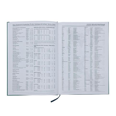 WS Colour Pop  2025 Diary A4 Week To Date Green A4