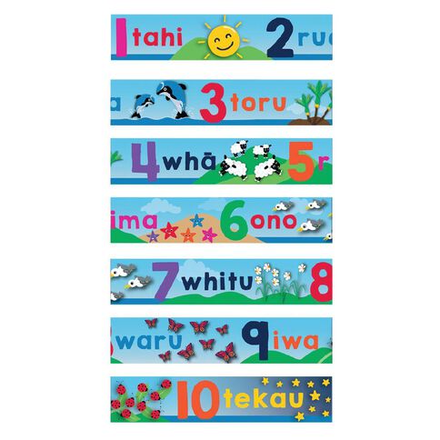 Learning Toolbox Wall Borders Numbers Bilingual 7 Sheets