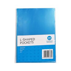 WS L-shaped Pockets 10 Pack Blue Mid A4