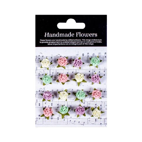 Handmade Flowers Beeded Micro Roses Approx 1.5cm 16cm Little Birdi