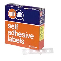 Quik Stik Labels Ring Eyelets 500 Pack White