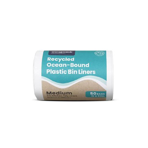 Ecopack Ocean-Bound Plastic Recycled Bin Liners 27L 50 bags Medium