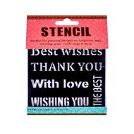 Stencil Wishes With Love 4 X 4In 1pc
