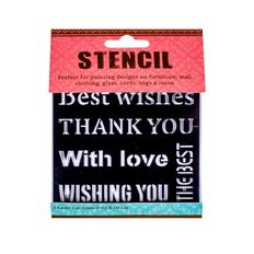 Stencil Wishes With Love 4 X 4In 1pc