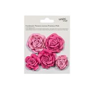 Handmade Flowers Lorena Precious Pink Approx 3-5cm 5pc