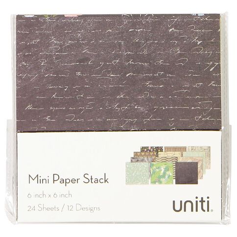 Uniti Neutral Designer Paper Pad 6in x 6in 24 Sheets