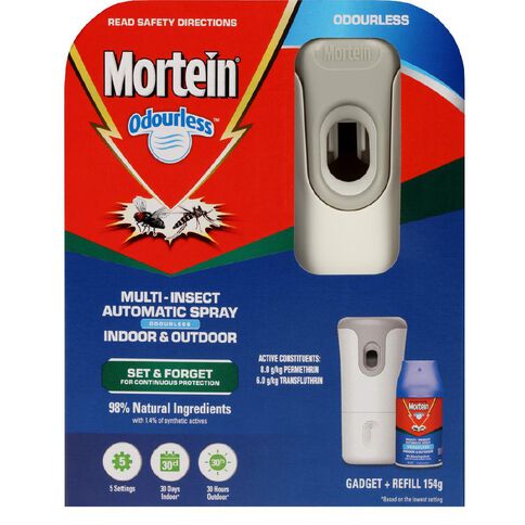 Mortein Indoor and Outdoor Auto Insect Control System Odourless 154G