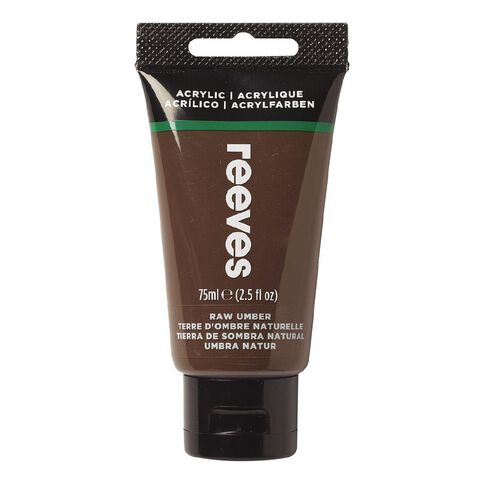 Reeves Fine Acrylic Paint Raw Umber 75ml