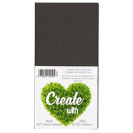 Create With DL Envelope Black 25 Pack