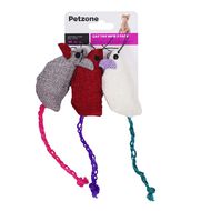 Petzone Cat Toy Mice Assorted 3 Pack
