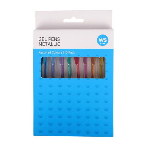 WS Gel Pens Metallic 10 Pack Assorted